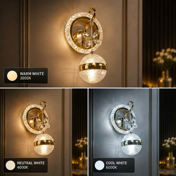 Luxury Crystal Gold Wall Lamp