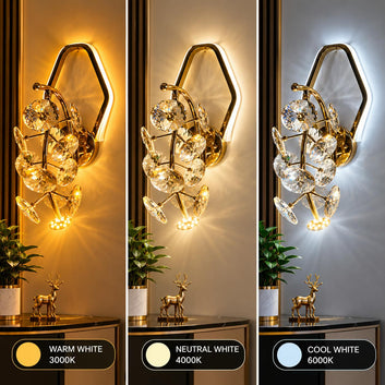 Luxury Crystal Flower Wall Light