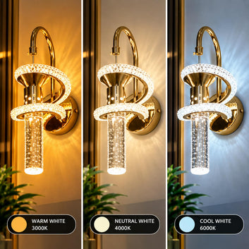 Luxury Crystal Ring Wall Light
