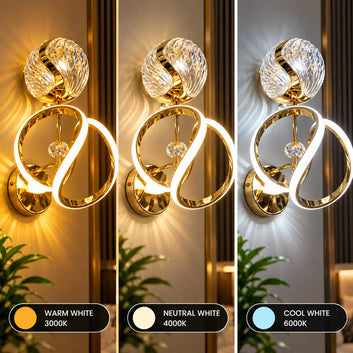 Luxury Crystal Loop Wall Light