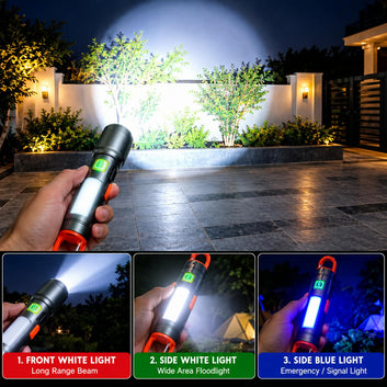 High Power 3-in-1 LED Flashlight