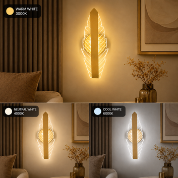 Golden Feather Wall Sconce