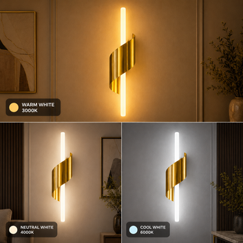 Golden Ribbon LED Wall Light