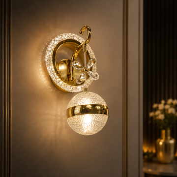 Luxury Crystal Gold Wall Lamp