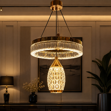 Crystal Ring Drop Chandelier