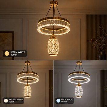 Crystal Ring Drop Chandelier