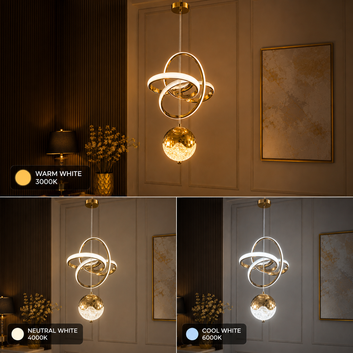 Modern Infinity Ring Pendant Light
