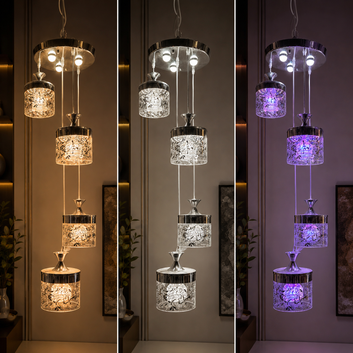 Crystal 3-Tier Pendant Light