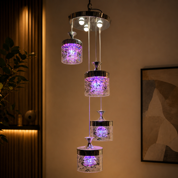 Crystal 3-Tier Pendant Light