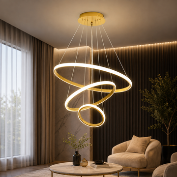 Triple Glow Spiral Chandelier
