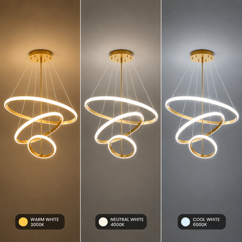 Triple Glow Spiral Chandelier