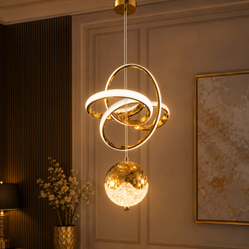 Modern Infinity Ring Pendant Light