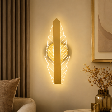 Golden Feather Wall Sconce