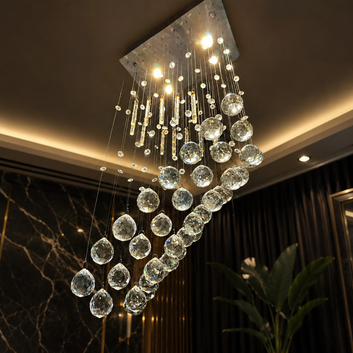 Crystal Cascade Hanging Chandelier