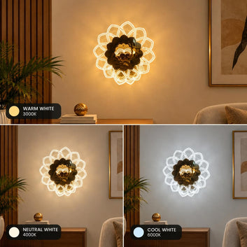 Modern Floral LED Wall Light